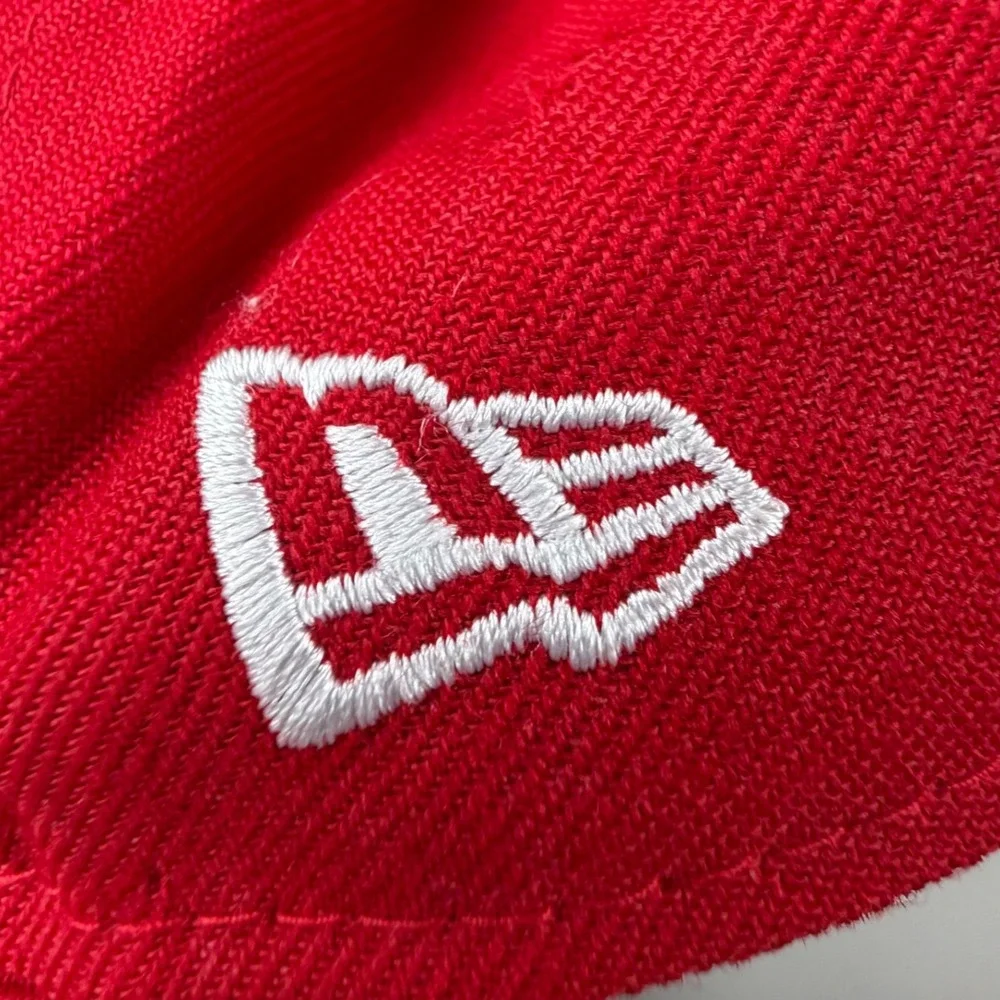 New Era Atlanta Braves Snapback Hat Red Wool MLB Baseball Cap Green Underbrim - Picture 3 of 8